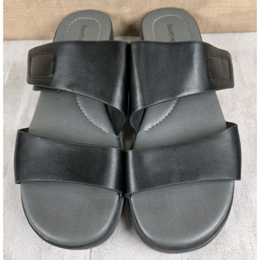 Baretraps Relena Women's Black Wedge Heel Sandals Comfort Casual Boho Size 8.5M